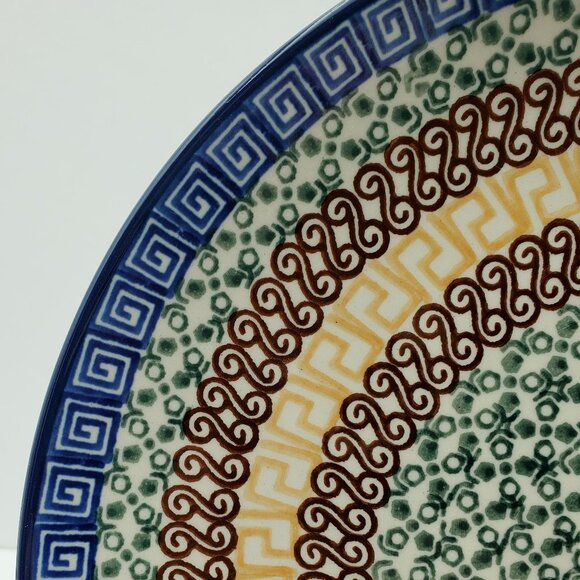 Polish Pottery Autumn Ceramika Artystyczna Dinner Plate Round Platter - Picture 2 of 8